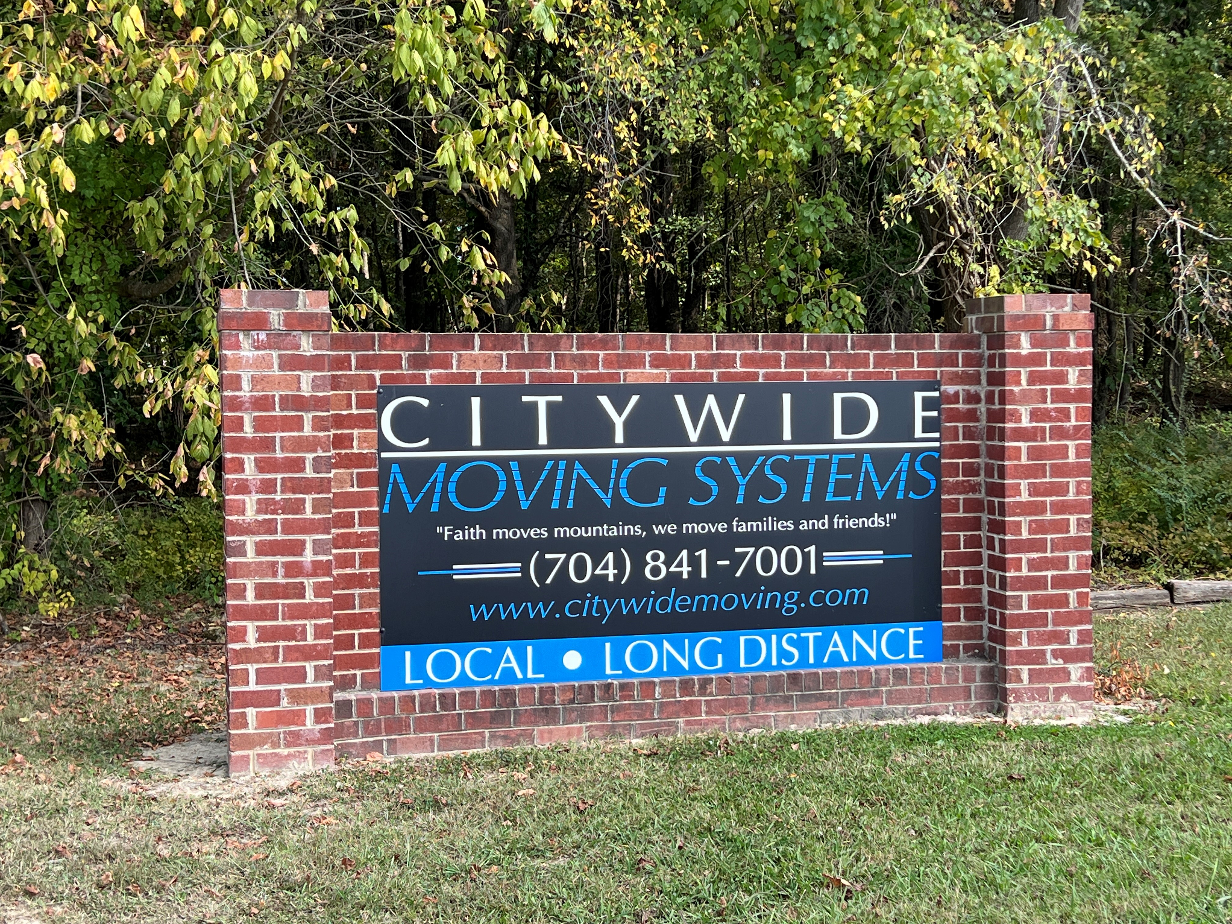 Citywide Moving Systems office sign in Monroe NC
